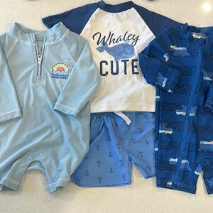 Baby boy bathing suits 0-6 mo